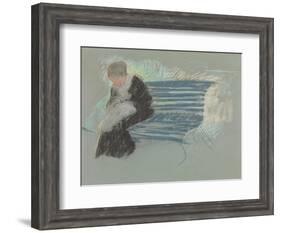 Woman on a Bench, c.1881-Mary Stevenson Cassatt-Framed Giclee Print