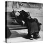 Woman on a Bench-null-Stretched Canvas