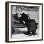 Woman on a Bench-null-Framed Photographic Print