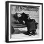 Woman on a Bench-null-Framed Photographic Print