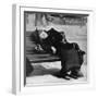 Woman on a Bench-null-Framed Photographic Print