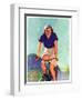 "Woman on a Bike,"April 28, 1934-John Newton Howitt-Framed Giclee Print