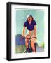 "Woman on a Bike,"April 28, 1934-John Newton Howitt-Framed Premium Giclee Print