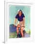 "Woman on a Bike,"April 28, 1934-John Newton Howitt-Framed Giclee Print