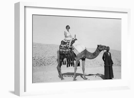 Woman on a Camel Tour, Egypt, C1920S-C1930S-null-Framed Giclee Print