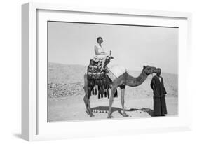 Woman on a Camel Tour, Egypt, C1920S-C1930S-null-Framed Giclee Print