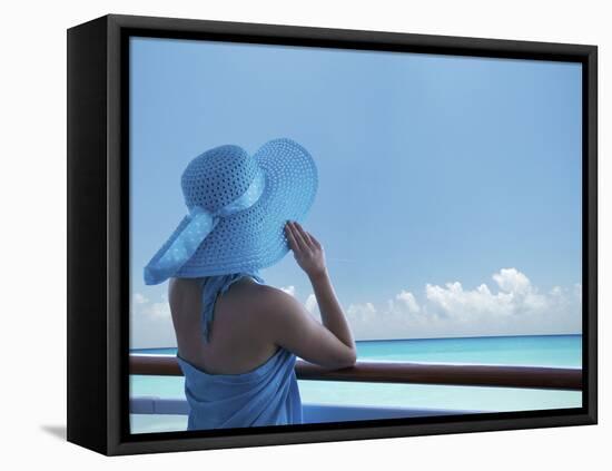Woman on a Cruise Ship, Nassau, Bahamas, West Indies, Caribbean, Central America-Angelo Cavalli-Framed Stretched Canvas
