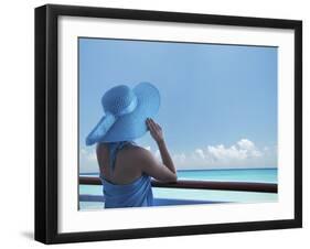 Woman on a Cruise Ship, Nassau, Bahamas, West Indies, Caribbean, Central America-Angelo Cavalli-Framed Photographic Print