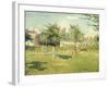 Woman on a Lawn-Camille Pissarro-Framed Giclee Print