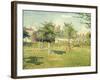 Woman on a Lawn-Camille Pissarro-Framed Giclee Print