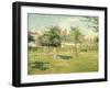 Woman on a Lawn-Camille Pissarro-Framed Giclee Print