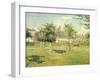 Woman on a Lawn-Camille Pissarro-Framed Giclee Print