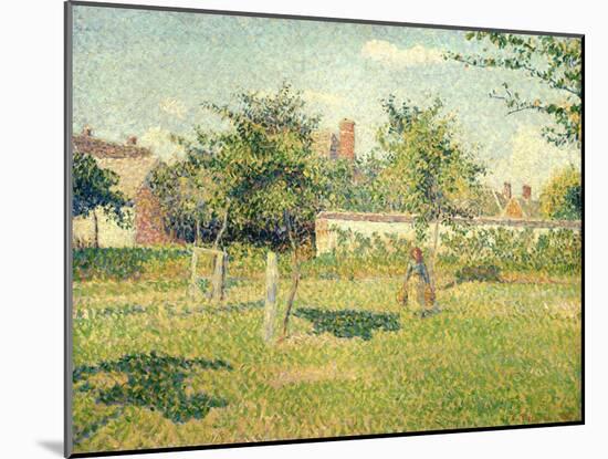 Woman on a Lawn-Camille Pissarro-Mounted Giclee Print