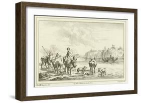 Woman on a Mule-Nicolaes Pietersz Berchem-Framed Giclee Print