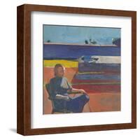 Woman on a Porch, 1958-Richard Diebenkorn-Framed Art Print