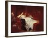 Woman on a Red Sofa-Eugene Louis Lami-Framed Giclee Print