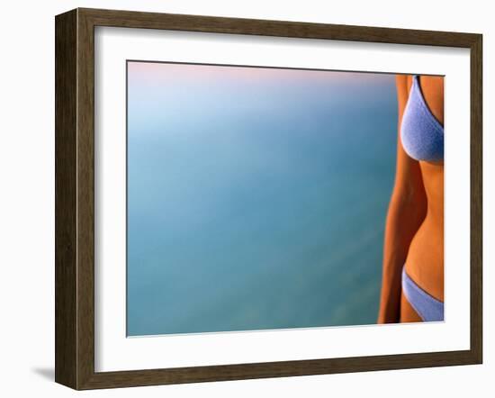 Woman on Beach, Maldives-Stuart Westmorland-Framed Premium Photographic Print