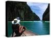 Woman on Boat, Phi Phi Island, Phuket-Angelo Cavalli-Stretched Canvas