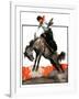 "Woman on Bucking Bronco,"April 19, 1924-Frank Hoffman-Framed Giclee Print