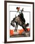 "Woman on Bucking Bronco,"April 19, 1924-Frank Hoffman-Framed Giclee Print