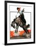 "Woman on Bucking Bronco,"April 19, 1924-Frank Hoffman-Framed Giclee Print