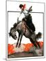 "Woman on Bucking Bronco,"April 19, 1924-Frank Hoffman-Mounted Giclee Print