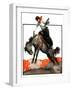 "Woman on Bucking Bronco,"April 19, 1924-Frank Hoffman-Framed Giclee Print