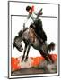 "Woman on Bucking Bronco,"April 19, 1924-Frank Hoffman-Mounted Giclee Print