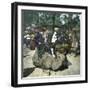 Woman on Camelback, Paris, Zoological Garden, Circa 1890-Leon, Levy et Fils-Framed Photographic Print