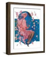 "Woman on Floral Swing,"May 19, 1928-Elbert Mcgran Jackson-Framed Giclee Print