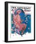 "Woman on Floral Swing," Saturday Evening Post Cover, May 19, 1928-Elbert Mcgran Jackson-Framed Giclee Print