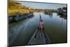 Woman on Her Dugout, Kompong Kleang Village, Siem Reap Province, Cambodia, Indochina-Nathalie Cuvelier-Mounted Photographic Print