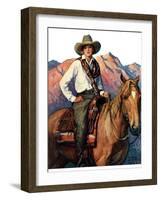 "Woman on Horse in Mountains,"October 6, 1928-William Henry Dethlef Koerner-Framed Giclee Print