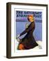 "Woman on Horseback," Saturday Evening Post Cover, September 17, 1932-Guy Hoff-Framed Giclee Print