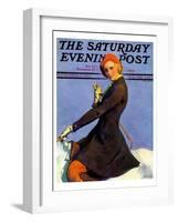 "Woman on Horseback," Saturday Evening Post Cover, September 17, 1932-Guy Hoff-Framed Giclee Print