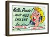 Woman on Phone Telling Dearie not to Miss Lake Erie for Vacation-Lantern Press-Framed Art Print