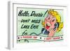 Woman on Phone Telling Dearie not to Miss Lake Erie for Vacation-Lantern Press-Framed Art Print