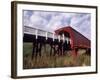 Woman on Roseman Bridge, Madison County, Iowa, USA-Bill Bachmann-Framed Photographic Print