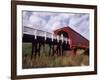 Woman on Roseman Bridge, Madison County, Iowa, USA-Bill Bachmann-Framed Photographic Print