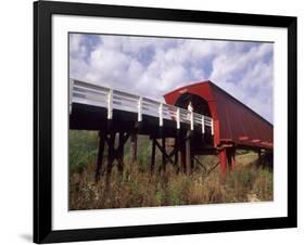 Woman on Roseman Bridge, Madison County, Iowa, USA-Bill Bachmann-Framed Photographic Print