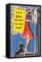 Woman on Scale with Scottie Dog-null-Framed Stretched Canvas