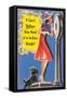 Woman on Scale with Scottie Dog-null-Framed Stretched Canvas