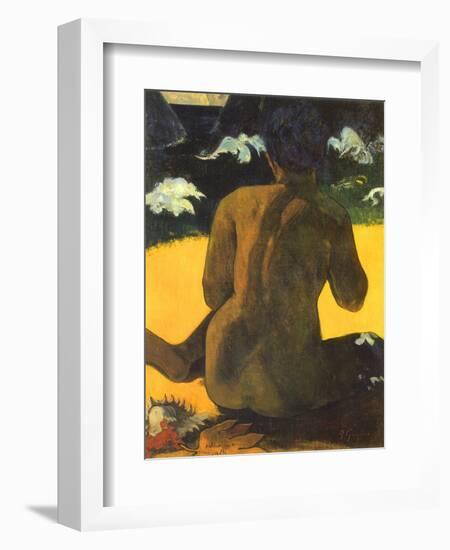 Woman on Shore, 1892-Paul Gauguin-Framed Giclee Print