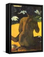 Woman on Shore, 1892-Paul Gauguin-Framed Stretched Canvas