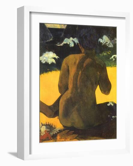 Woman on Shore, 1892-Paul Gauguin-Framed Giclee Print