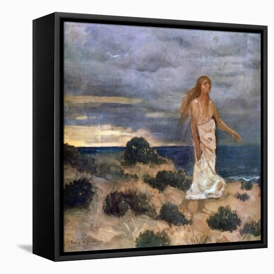 Woman on the Beach, 1887-Pierre Puvis de Chavannes-Framed Stretched Canvas