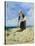 Woman on the beach, circa 1875-Giuseppe or Joseph de Nittis-Stretched Canvas