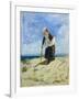 Woman on the beach, circa 1875-Giuseppe or Joseph de Nittis-Framed Giclee Print