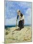 Woman on the beach, circa 1875-Giuseppe or Joseph de Nittis-Mounted Giclee Print