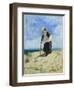 Woman on the beach, circa 1875-Giuseppe or Joseph de Nittis-Framed Giclee Print